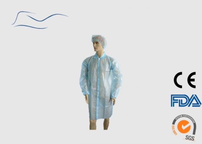 Сделайте устранимые пальто водостойким лаборатории осветите - голубой цвет с эластичным запястьем